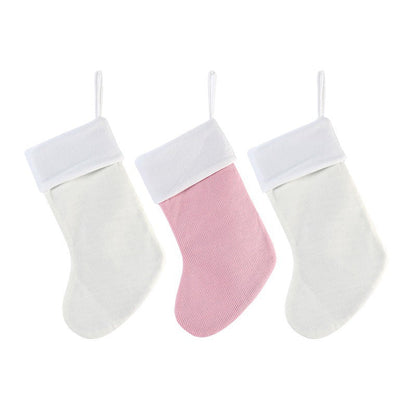 Christmas Fox Wool Stockings – Cute Plush Holiday Gift Stockings, 3 Colors