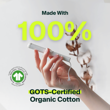 Tampons applicateurs 100 % coton biologique - Flux normal