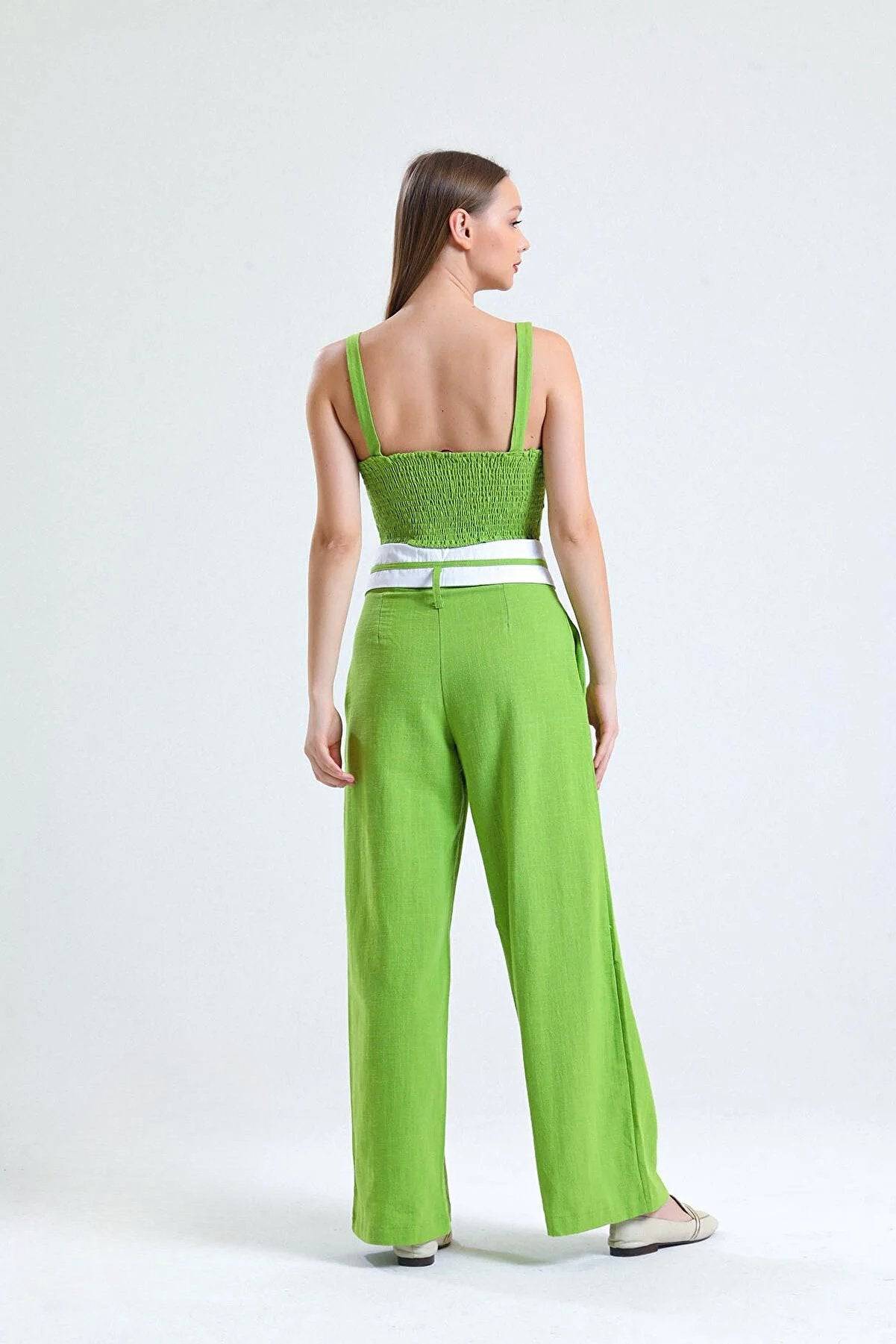 Crop top en tissu 100 % biologique - Vert
