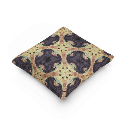 Oreiller tissé à motif mosaïque géométrique | Coussin décoratif à carreaux style bohème