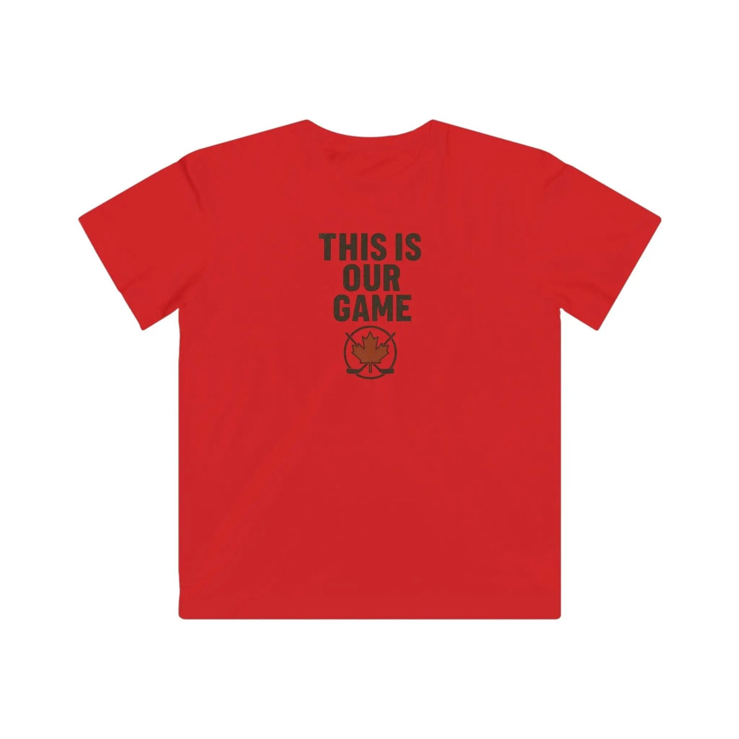 T-shirt jeune « C'est notre jeu » – Motif feuille d'érable canadienne