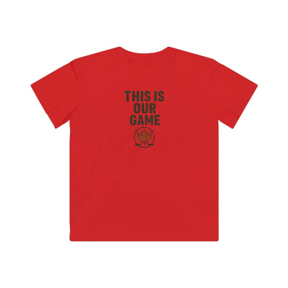 T-shirt jeune « C'est notre jeu » – Motif feuille d'érable canadienne