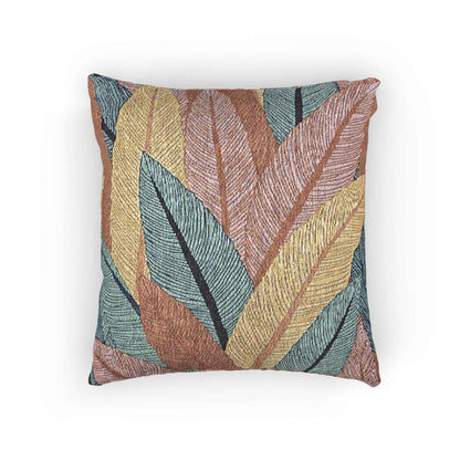 Oreiller Tressé Feuille Tropicale | Coussin Décoratif Bohème