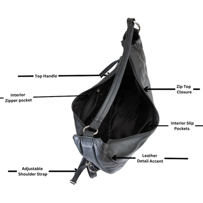 Grand sac hobo à bandoulière
