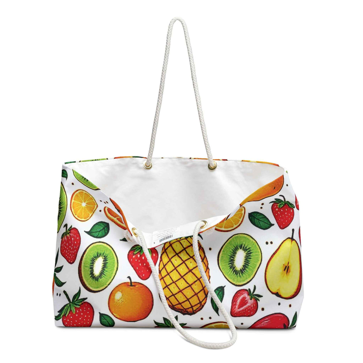 Sac de week-end motif fruits tropicaux | Ananas Fraise Kiwi, Grand cabas