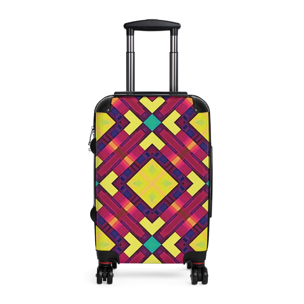 Valise cabine géométrique colorée — Bagage de voyage kaléidoscope éclatant