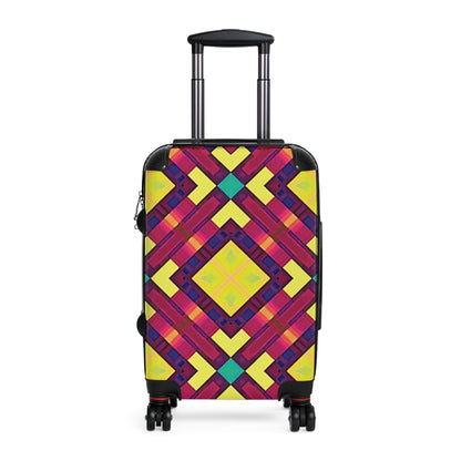 Valise cabine géométrique colorée — Bagage de voyage kaléidoscope éclatant