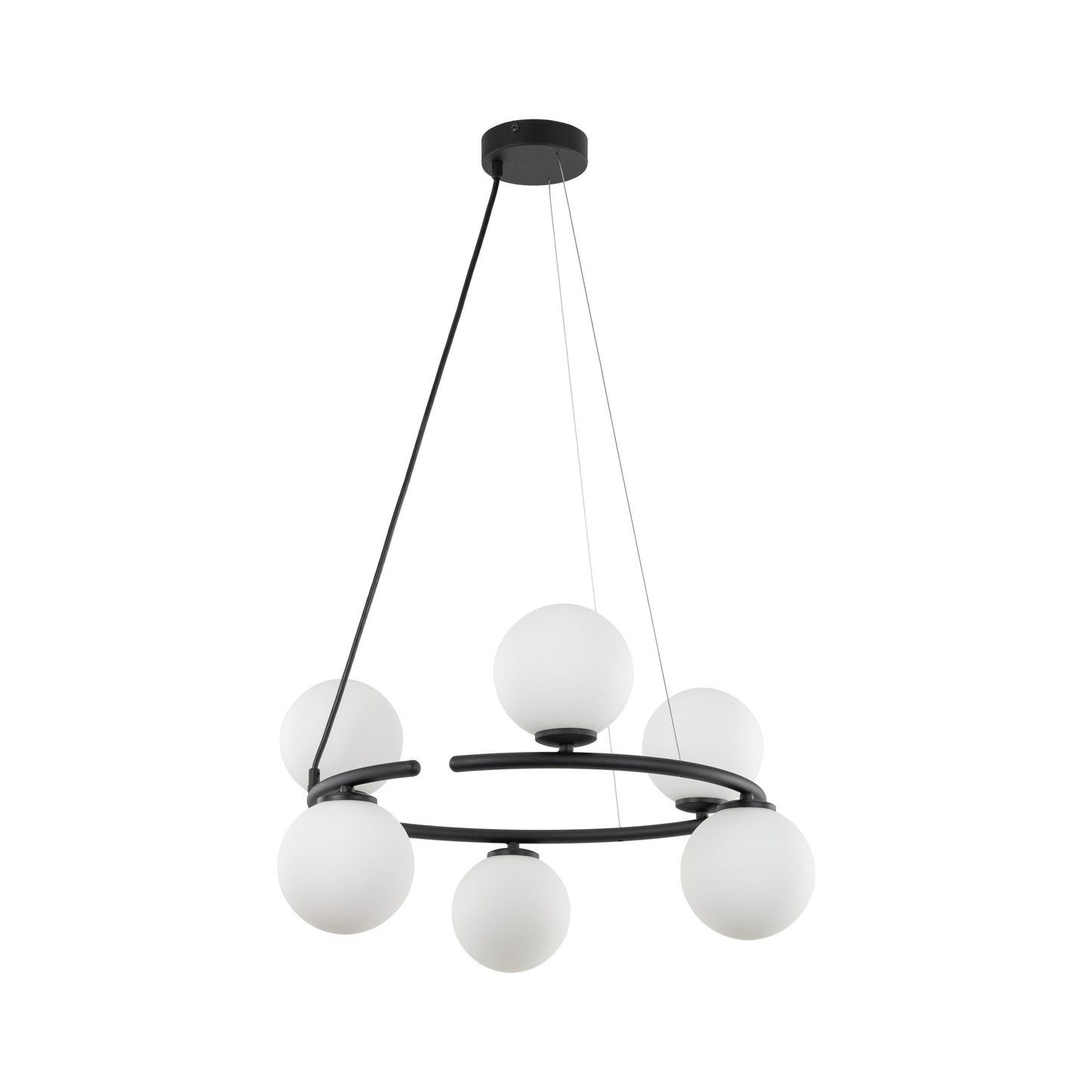 Lustre globe scandinave ANABELLE à 6 lumières pour salle à manger et intérieurs modernes