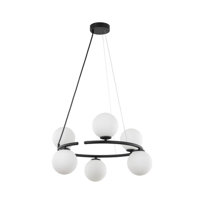 Lustre globe scandinave ANABELLE à 6 lumières pour salle à manger et intérieurs modernes