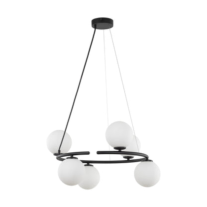 Lustre globe scandinave ANABELLE à 6 lumières pour salle à manger et intérieurs modernes