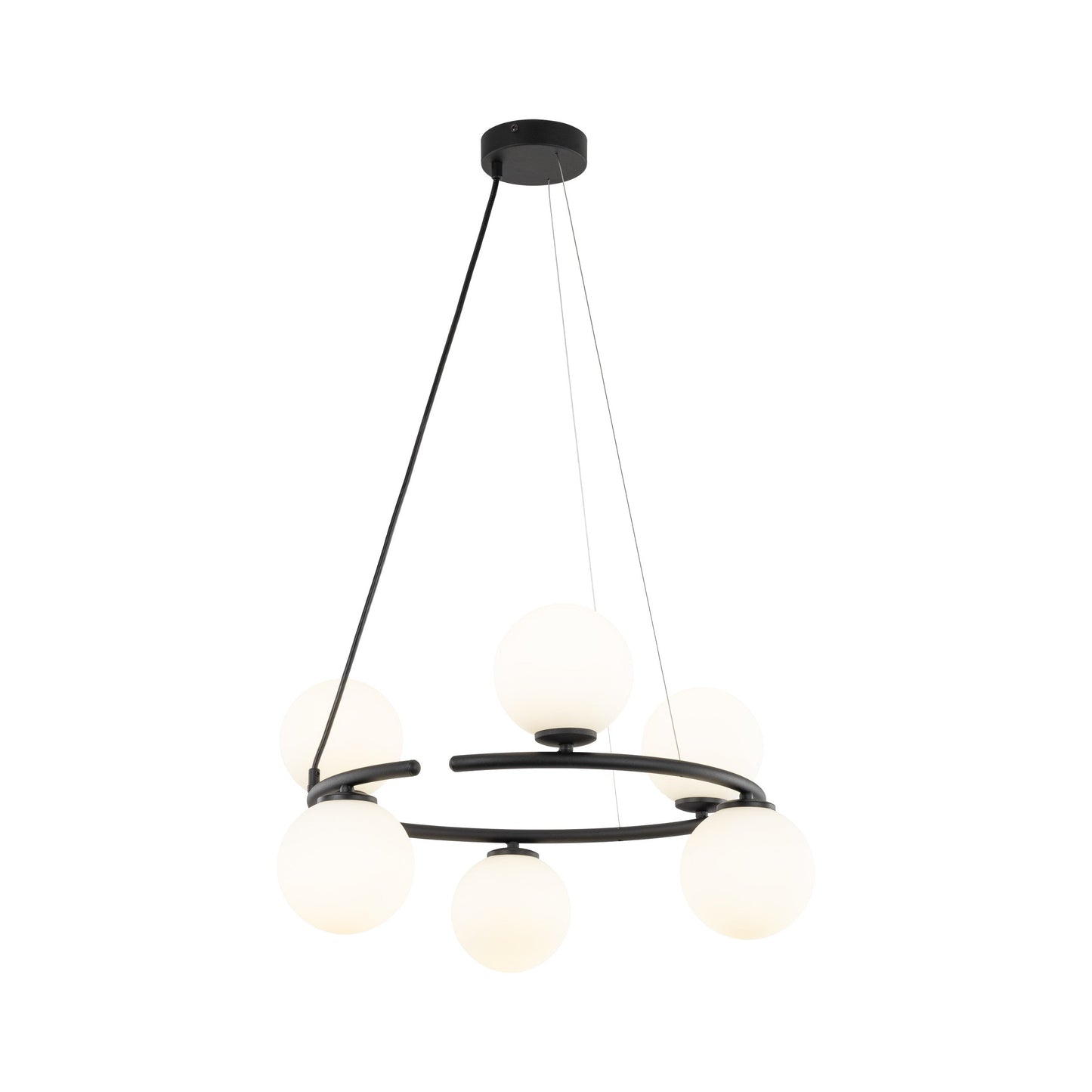 Lustre globe scandinave ANABELLE à 6 lumières pour salle à manger et intérieurs modernes