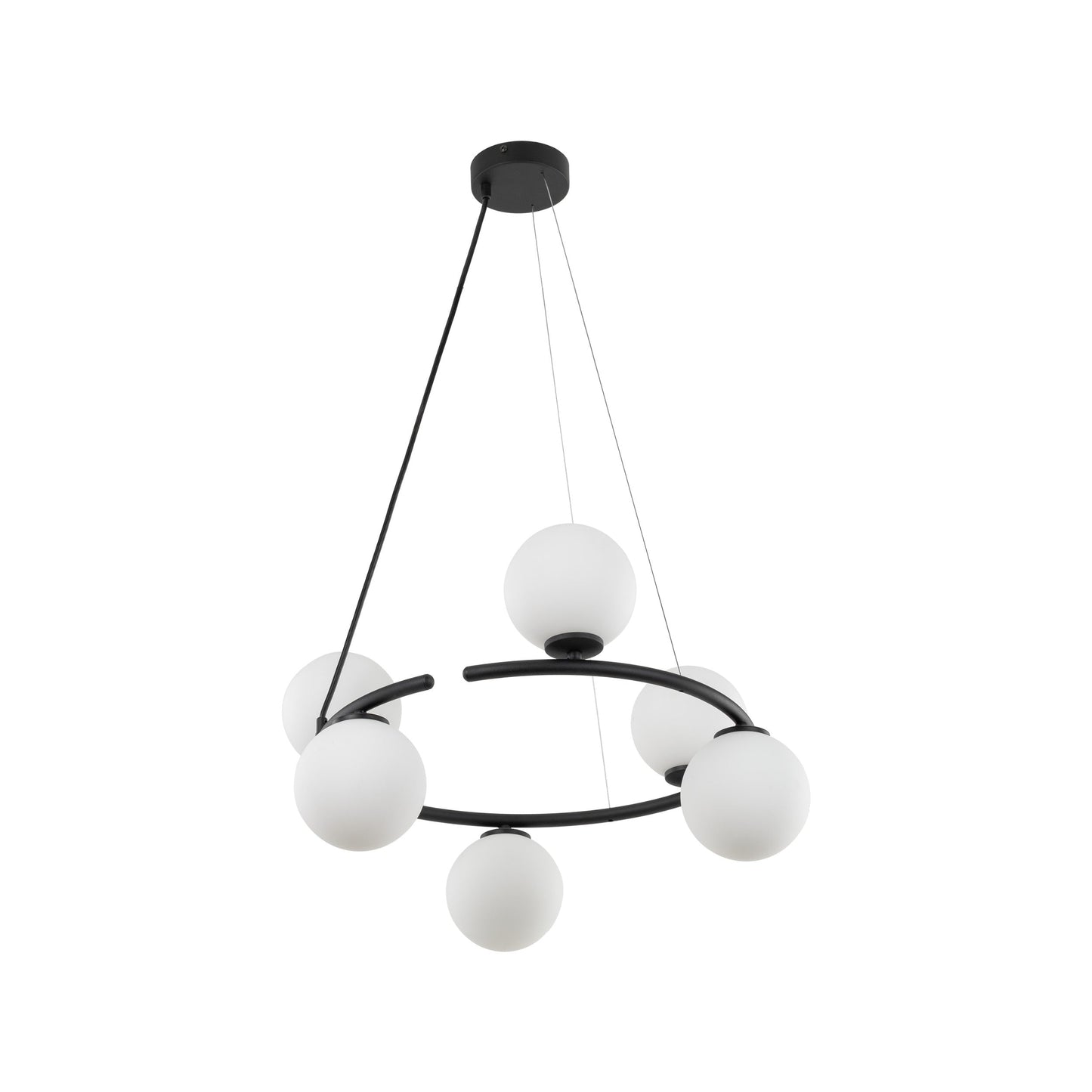 Lustre globe scandinave ANABELLE à 6 lumières pour salle à manger et intérieurs modernes