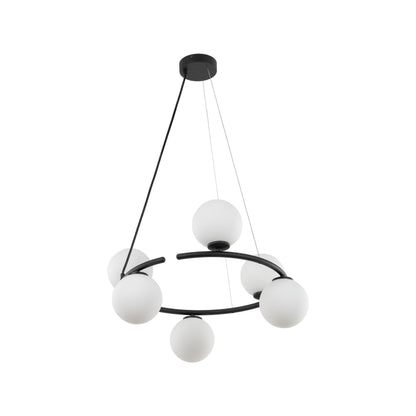Lustre globe scandinave ANABELLE à 6 lumières pour salle à manger et intérieurs modernes