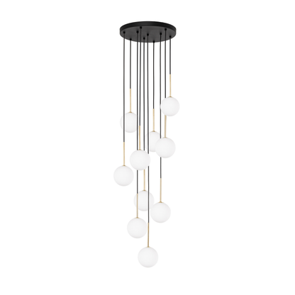 Suspension scandinave NILOS pour entrée, couloir, cage d'escalier et salon (10 lumières)