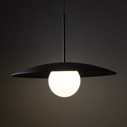 Suspension dôme large SLATE Mid-Century Modern pour îlot de cuisine et table à manger