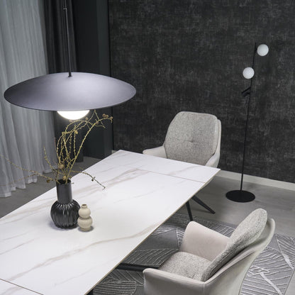 Suspension dôme large SLATE Mid-Century Modern pour îlot de cuisine et table à manger
