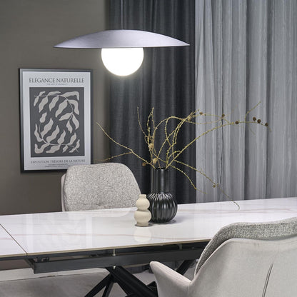 Suspension dôme large SLATE Mid-Century Modern pour îlot de cuisine et table à manger
