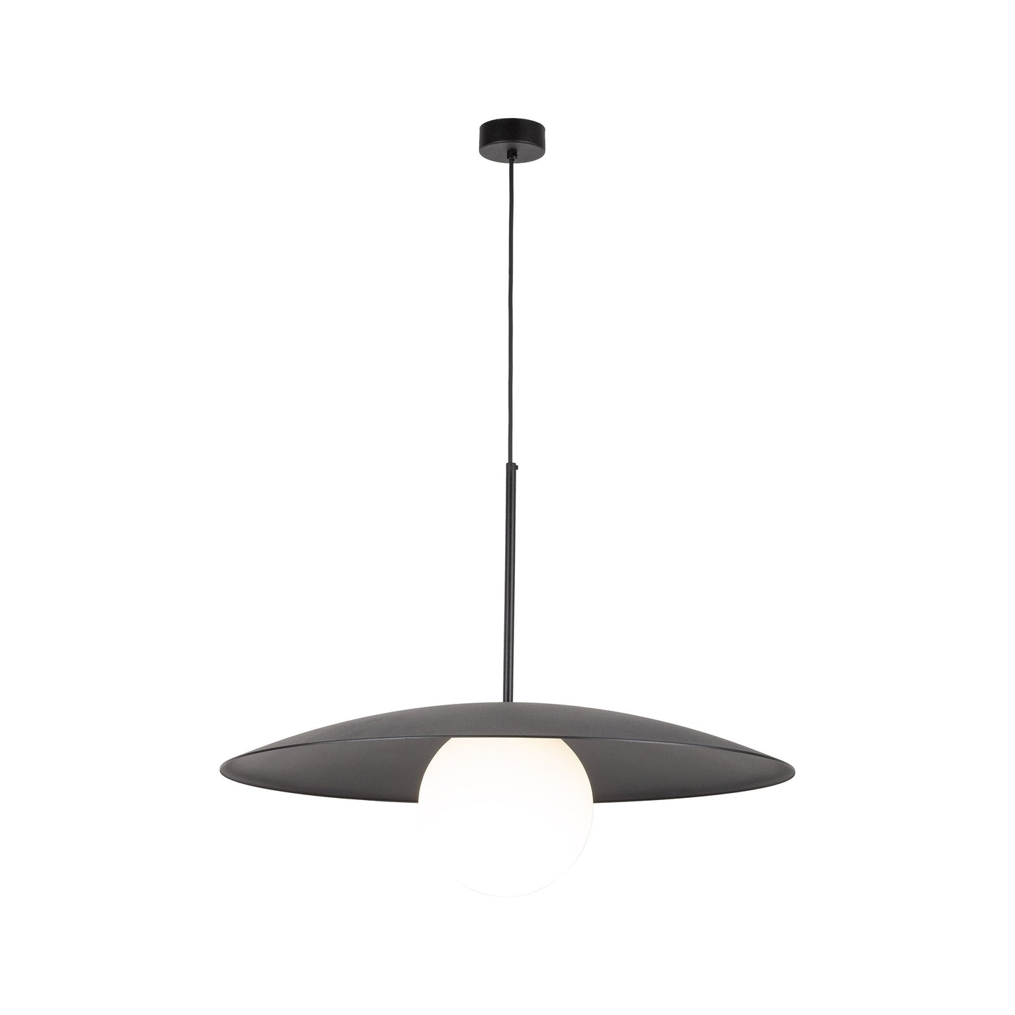Suspension dôme large SLATE Mid-Century Modern pour îlot de cuisine et table à manger