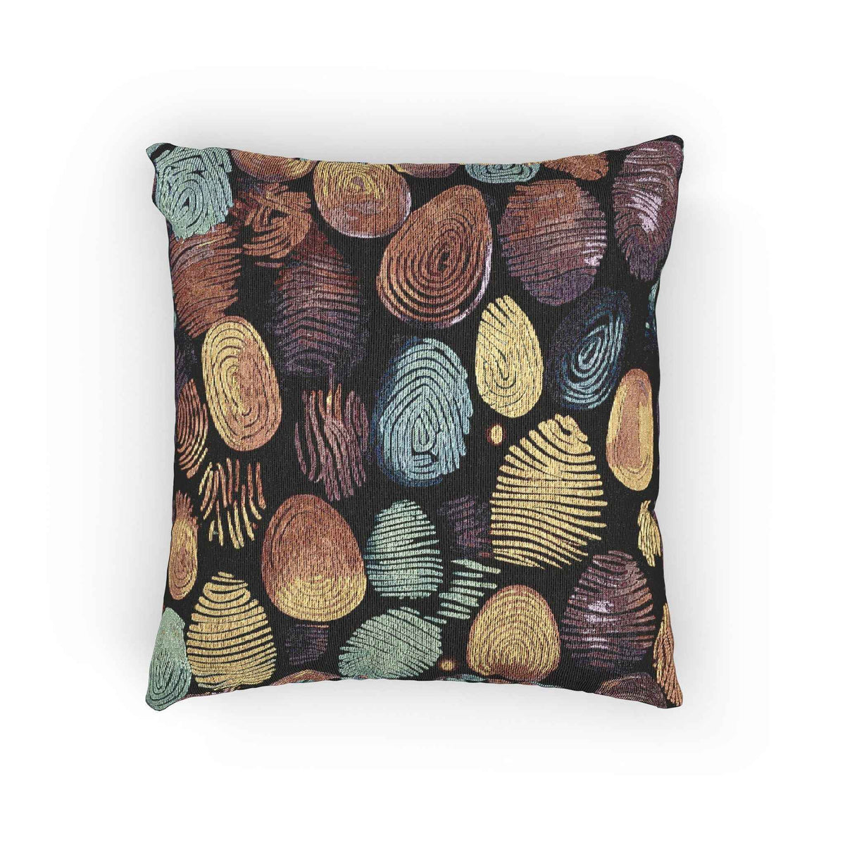 Oreiller tissé en tapisserie galet abstrait | Coussin décoratif à motif de pierres multicolores
