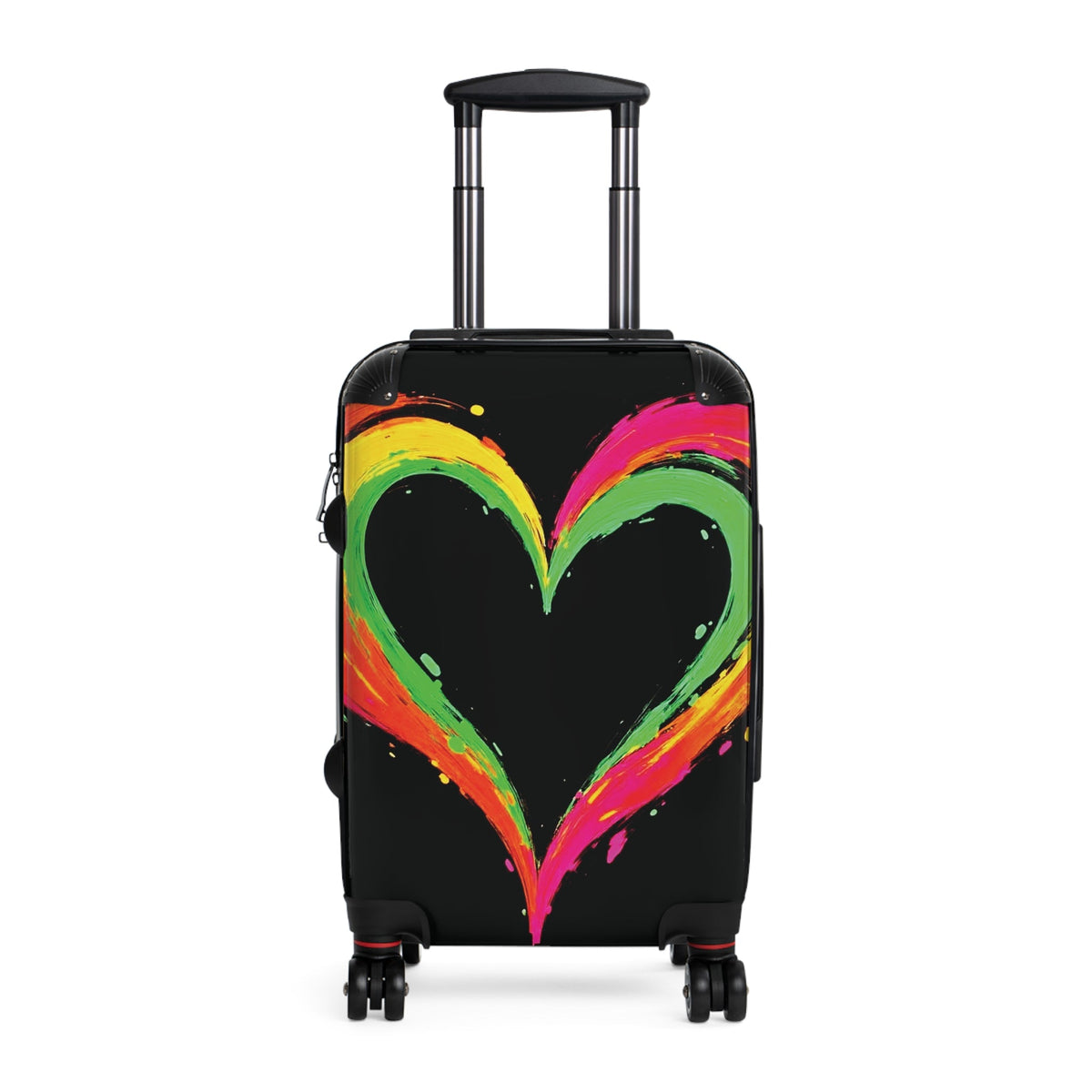 Valise Cœur Coloré – Bagage Cabine Cœur Peinture Néon
