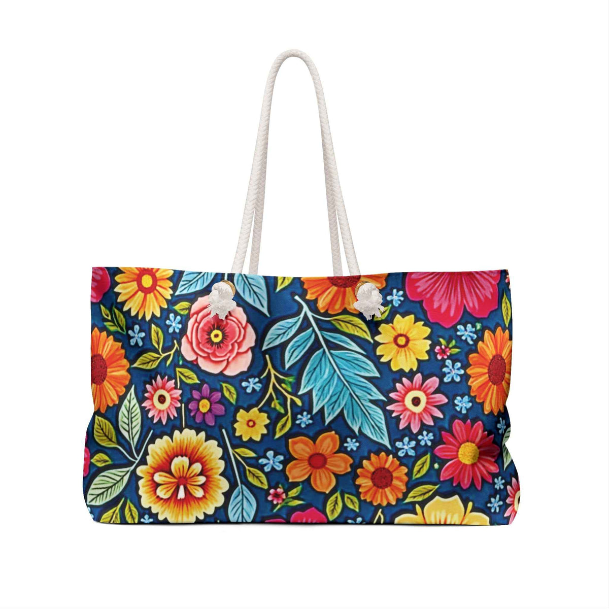 Sac de voyage fleuri et coloré | Grand sac bohème à fleurs lumineuses