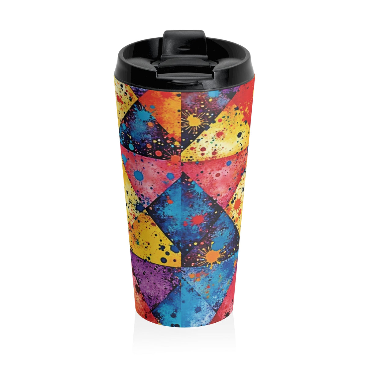 Tasse de voyage Splash Géométrique Coloré — Gobelet isotherme en acier inoxydable