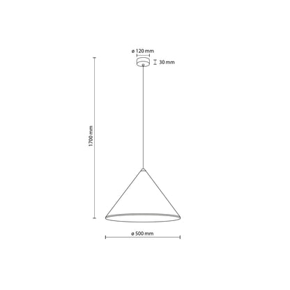 Suspension conique en acier CONO XL pour îlot de cuisine et salle à manger