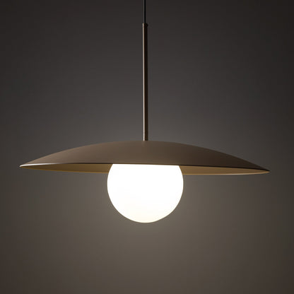 Suspension dôme large SLATE Mid-Century Modern pour îlot de cuisine et table à manger