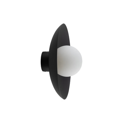 SLATE Opal Glass Wall Sconce & Flush Mount for Bedroom, Hallway & Kitchen