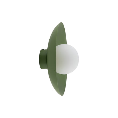 SLATE Opal Glass Wall Sconce & Flush Mount for Bedroom, Hallway & Kitchen