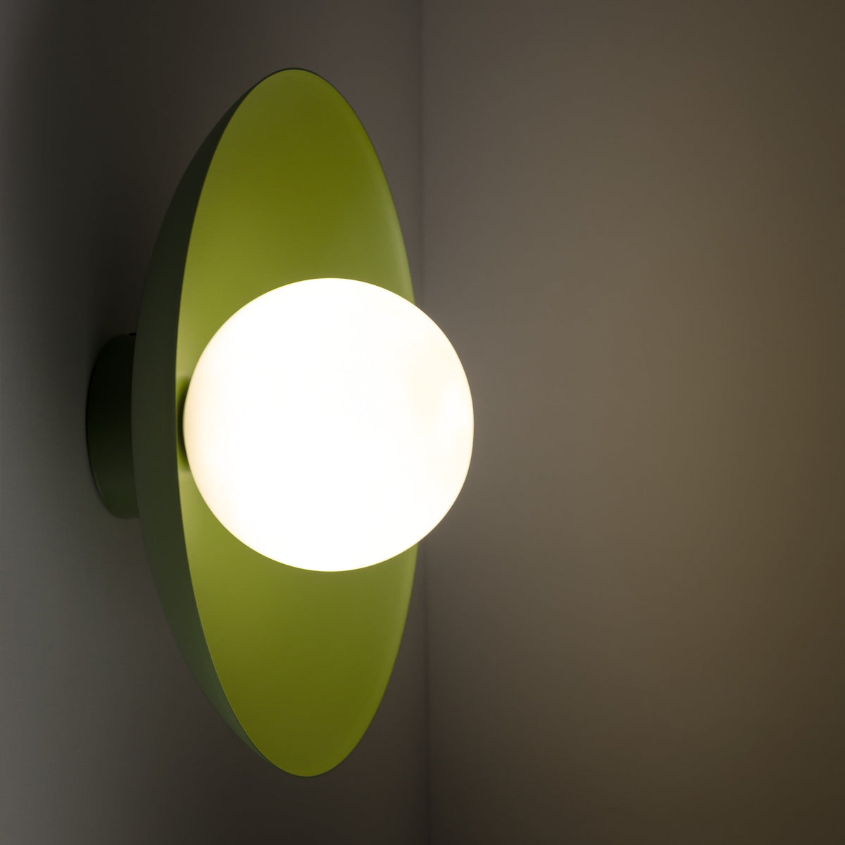 SLATE Opal Glass Wall Sconce & Flush Mount for Bedroom, Hallway & Kitchen