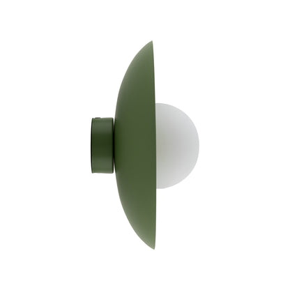 SLATE Opal Glass Wall Sconce & Flush Mount for Bedroom, Hallway & Kitchen
