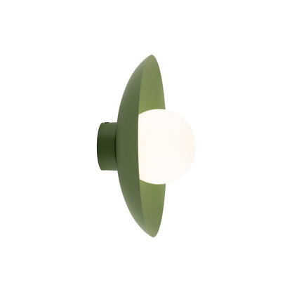 SLATE Opal Glass Wall Sconce & Flush Mount for Bedroom, Hallway & Kitchen