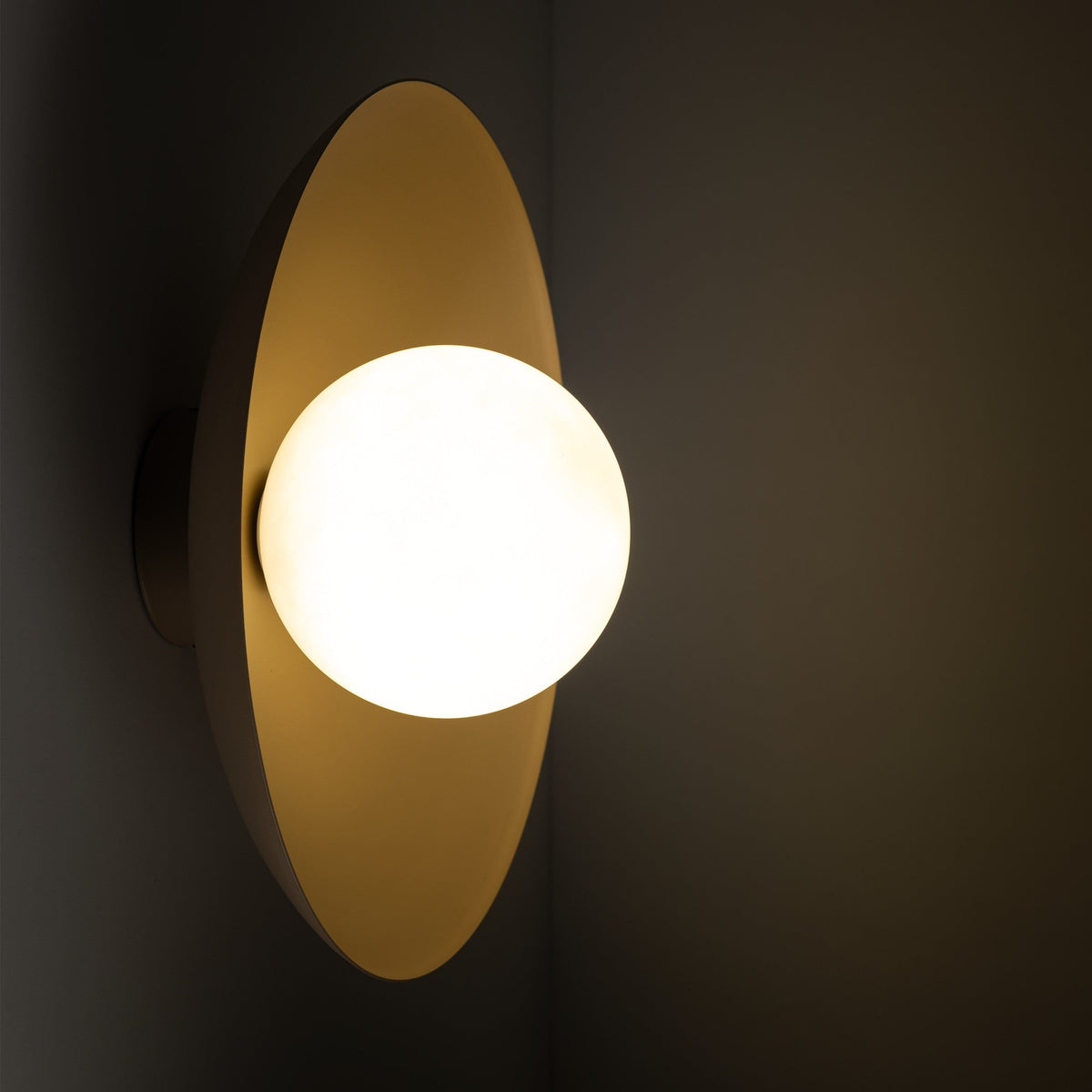 SLATE Opal Glass Wall Sconce & Flush Mount for Bedroom, Hallway & Kitchen