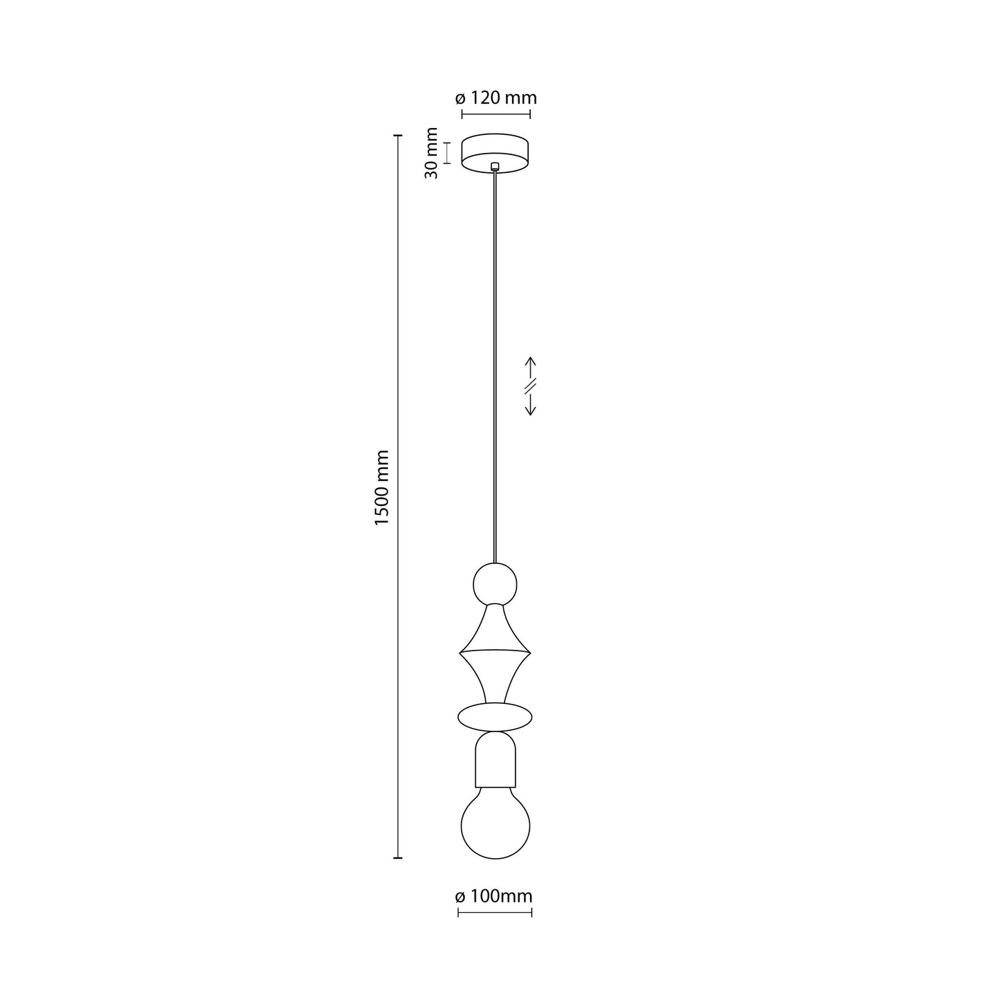 Suspension TOWER en bois pour îlot de cuisine, chevet et coin lecture
