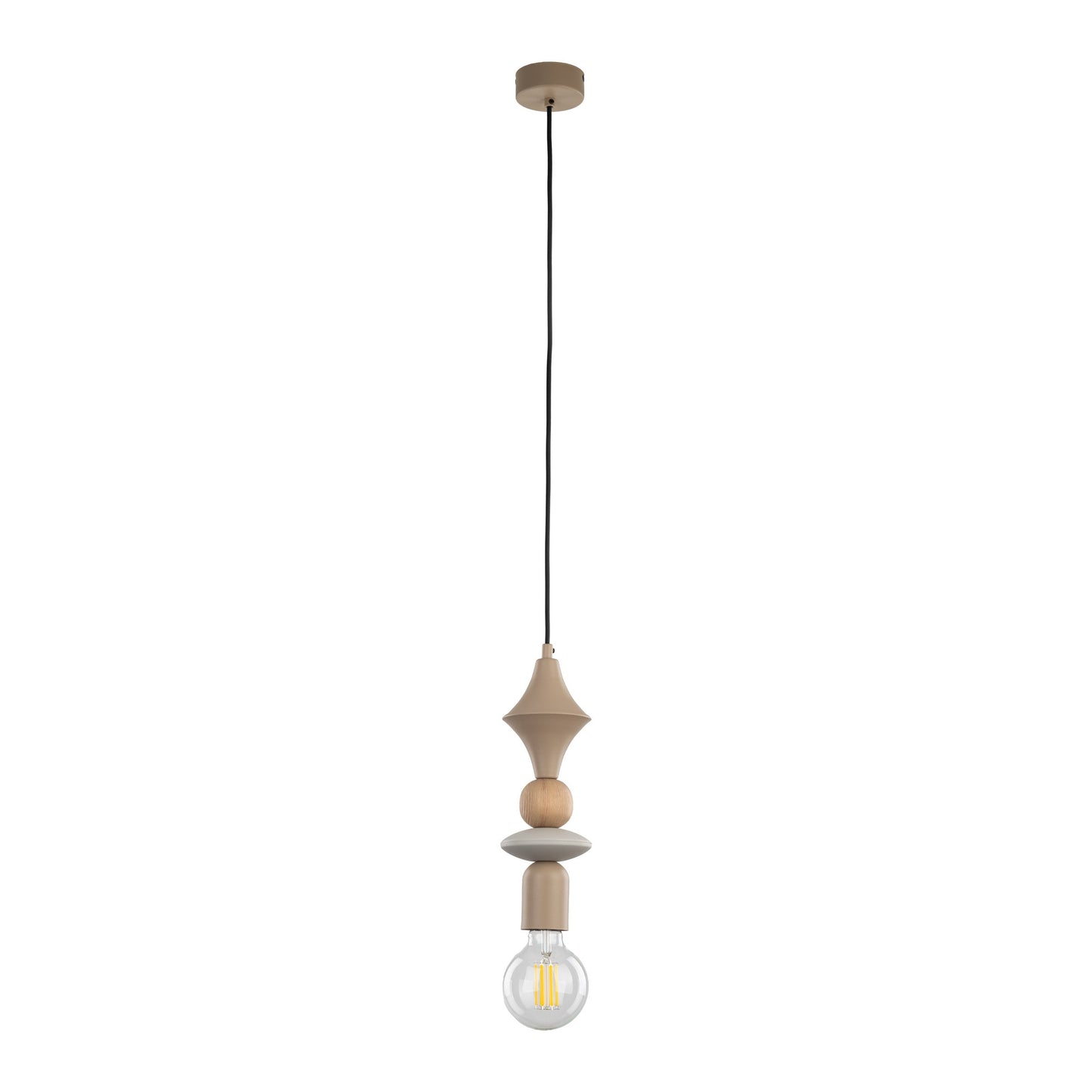 Suspension TOWER en bois pour îlot de cuisine, chevet et coin lecture