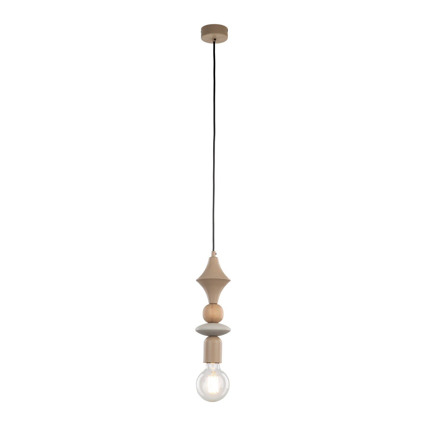 Suspension TOWER en bois pour îlot de cuisine, chevet et coin lecture