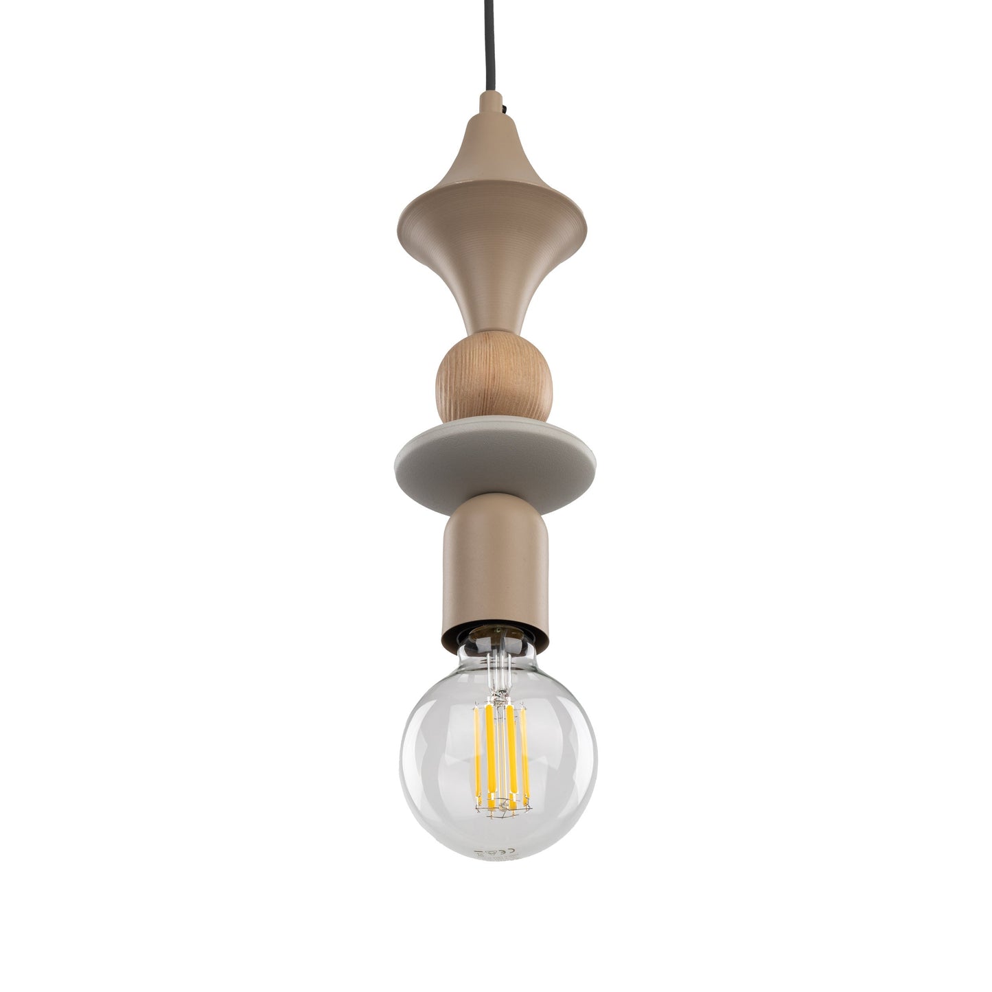 Suspension TOWER en bois pour îlot de cuisine, chevet et coin lecture