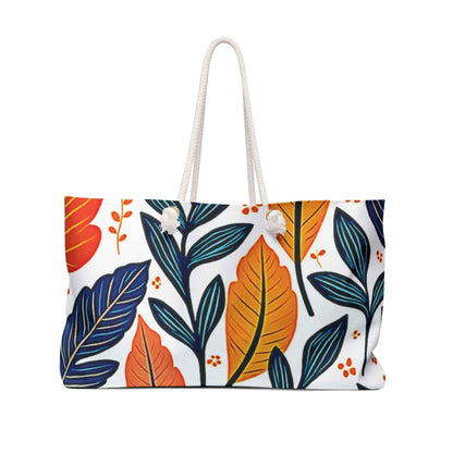 Sac de week-end floral Feuilles d'automne | Grand sac fourre-tout Feuilles d'automne
