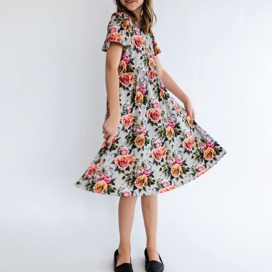 Youth Bamboo Kaia Dress | Palm Fronds