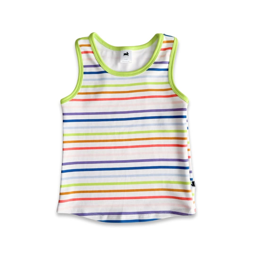 Kids' Bamboo Racerback Tank | Blue Checkers