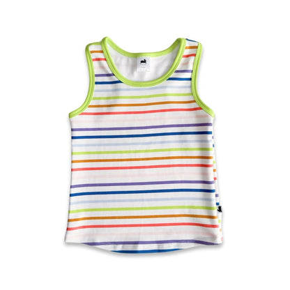 Kids' Bamboo Racerback Tank | Blue Checkers