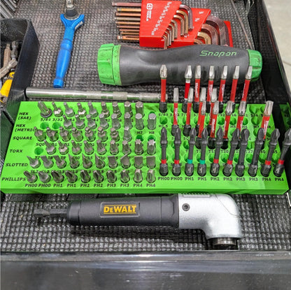 Screwdriver Hex Bit Storage - Fits 2" Deep Toolbox Drawers