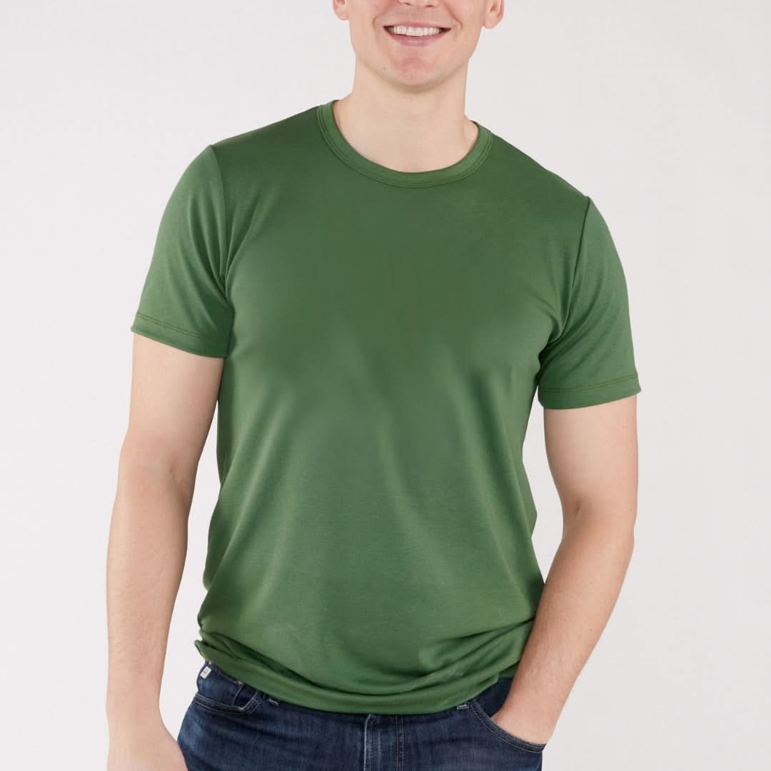 Adult Unisex/Men's Bamboo T-Shirt | Leaf Green