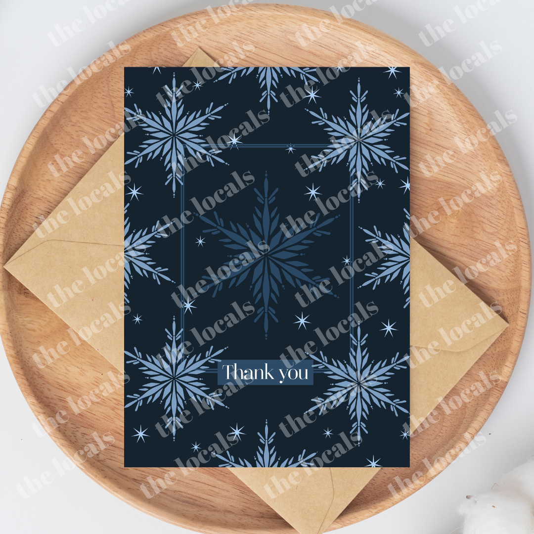 Thank You Snowflake Greeting Card