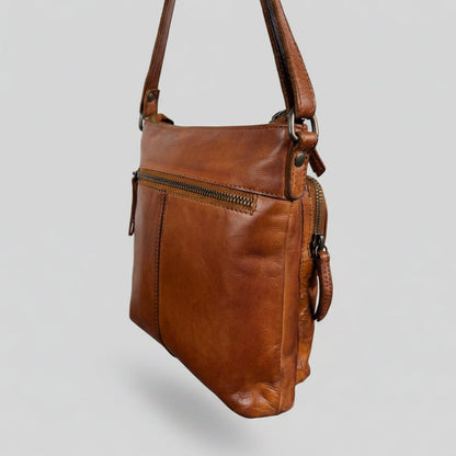 Sac à bandoulière en cuir véritable MET pour femme. Sac à main floral gaufré de haute qualité