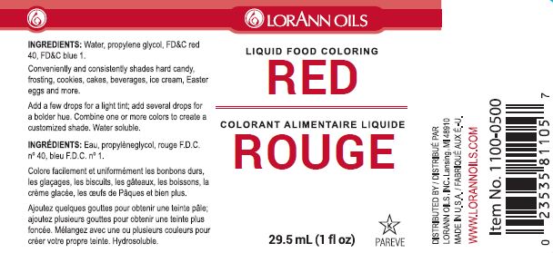 Red Liquid Food Color - Liquid Food Coloring - 4 oz, 1 Gallon - Ships Free Within Canada on Orders Above CAD $199