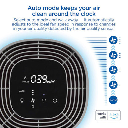 CLOROX 11031 Alexa Smart Medium Room True HEPA Air Purifier