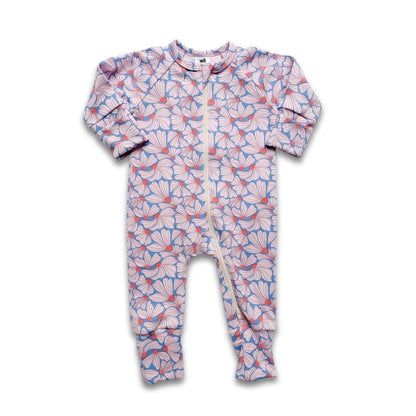 Bamboo Baby Zipper Footed Bodysuit | Saltwater Floral