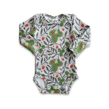 Baby Long-Sleeve Bamboo Bodysuit | Market Veggies